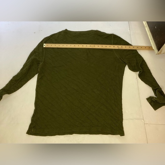 7 for all mankind long sleeve dark green, men’s  sweatshirt Med - Picture 6 of 10